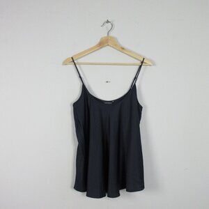 Club Monaco Women Cami Tank Top Viscose Camisole Scoop Neck Comfy Black S 114